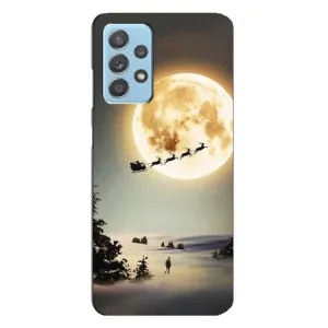 Новорічні, Святкові Чохли для Samsung Galaxy A23 - 2024 год (Санта на місяці)