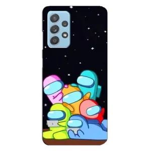 Чехол Амонг Ас для Samsung Galaxy A23 (AlphaPrint) (Скины в космосе)