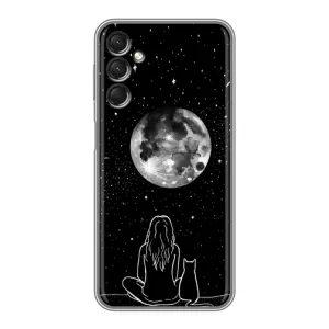 Чохол з малюнком кіт на Samsung Galaxy A24 (Дівчина з котом)