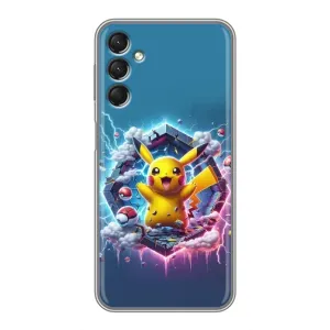 Чехол с Пикачу на Samsung Galaxy A24 (Лого Пикачу)
