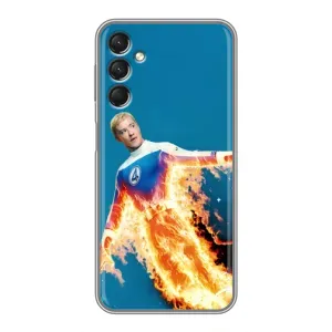 Чехол с принтом Фантастическая четверка для Samsung Galaxy A24 (Человек-факел в огне)