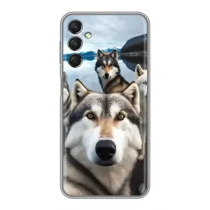 Чохол з Хаскі Samsung Galaxy A24 - (AlphaPrint) (Селфі Хаскі)