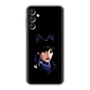 Чехлы Венсдей на Samsung Galaxy A24 Уэнсдей (AlphaPrint) (серьезная Уэнздей)