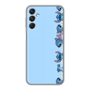 Чехол с принтом Стич на Samsung Galaxy A24 (Стич фон)