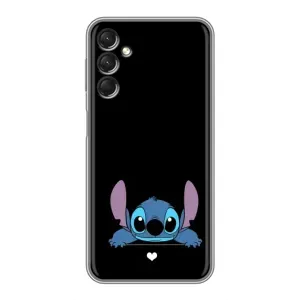 Чехол с принтом Стич на Samsung Galaxy A24 (Стич на черном)