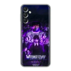 Чехол с дизайном Венздей 2 на Samsung Galaxy A24 (Фиолетовая магия Уэнздей)