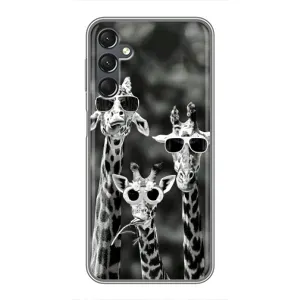 Силіконовий чохол з КАРТИНКАМИ літо для Samsung Galaxy A25 (A256) (AlphaPrint) (Жирафи в окулярах)