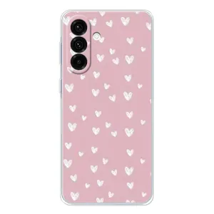 Чохол з розовим принтом для Samsung Galaxy A26 5G (Сердечки на рожевому)
