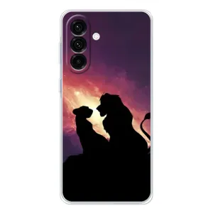 Чехол Король лев на Гелекси А26 5G (Силуэт Симба и Налу)