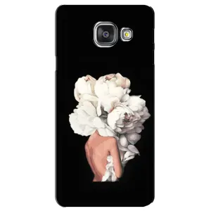 Чехлы (ART) Цветы на Samsung Galaxy A3 2016 / A3100 / A310F (VPrint) (Белые цветы)