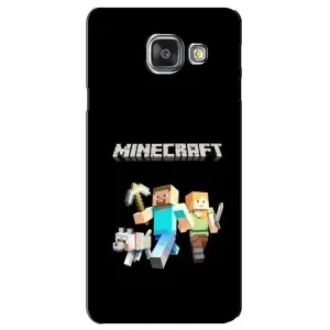 Чехол Майнкрафт на Samsung Galaxy A3 2016 / A3100 / A310F (AlphaPrint) Minecraft (герои Minecraft)