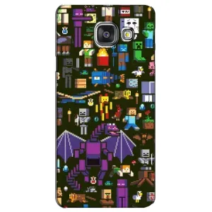 Чехол Майнкрафт на Samsung Galaxy A3 2016 / A3100 / A310F (AlphaPrint) Minecraft (Коллаж Майнкрафт)