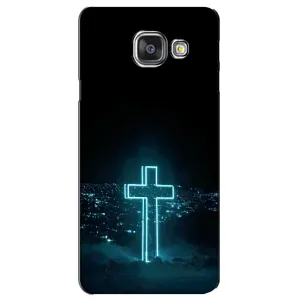 Чехол для Samsung Galaxy A3 2016 / A3100 / A310F (AlphaPrint) - (Христианские) (Крест и город)