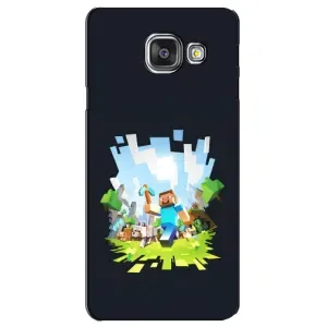 Чехол Майнкрафт на Samsung Galaxy A3 2016 / A3100 / A310F (AlphaPrint) Minecraft (персонажи Minecraft)