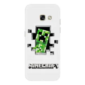 Чохол Майнкрафт на Samsung Galaxy A3 2017 / A320 / A320F (AlphaPrint) Minecraft (кріпер Майнкрафт)