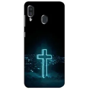 Чехол для Samsung Galaxy A30 2019 (A305F) (AlphaPrint) - (Христианские) (Крест и город)