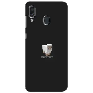 Чехол Майнкрафт на Samsung Galaxy A30 2019 (A305F) (AlphaPrint) Minecraft (Овечка Майнкрафт)