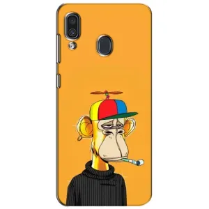 Чехлы с Обезьянами NFT для Samsung Galaxy A30 2019 (A305F) (AlphaPrint) (Скучающая Обезьяна NFT)