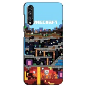 Чехол Майнкрафт на Samsung Galaxy A30s (A307) (AlphaPrint) Minecraft (фон Minecraft)