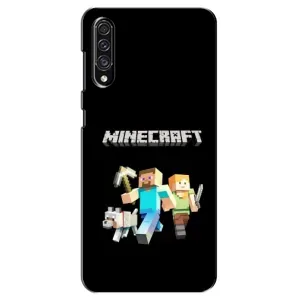Чехол Майнкрафт на Samsung Galaxy A30s (A307) (AlphaPrint) Minecraft (герои Minecraft)