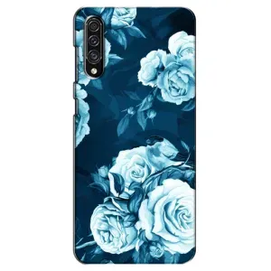 Чехлы (ART) Цветы на Samsung Galaxy A30s (A307) (VPrint) (Голубые Бутоны)
