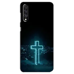 Чехол для Samsung Galaxy A30s (A307) (AlphaPrint) - (Христианские) (Крест и город)