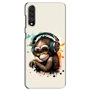 Чохол з Мавпами Samsung Galaxy A30s (A307) - (AlphaPrint) (Макака в навушниках)