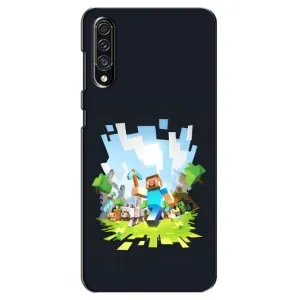 Чехол Майнкрафт на Samsung Galaxy A30s (A307) (AlphaPrint) Minecraft (персонажи Minecraft)