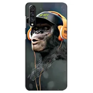Чохол з Мавпами Samsung Galaxy A30s (A307) - (AlphaPrint) (В навушниках)