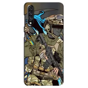 Чехлы с картинкой ЗСУ для Samsung Galaxy A30s (A307) (AlphaPrint) (Воїн ЗСУ)