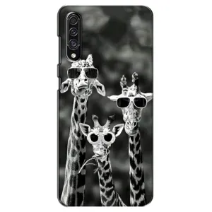 Силіконовий чохол з КАРТИНКАМИ літо для Samsung Galaxy A30s (A307) (AlphaPrint) (Жирафи в окулярах)