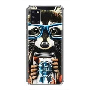 Чохол з принтом для Samsung Galaxy A31 (A315) - (Прикольні) (AlphaPrint) (Єнот з банкою)