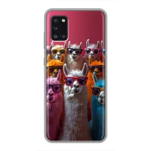 Чохол з принтом стильні тварини для Samsung Galaxy A31 (A315) (Лами в окулярах)