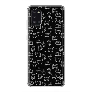 Чохол з принтом для Samsung Galaxy A31 (A315) (AlphaPrint) Модні коти (Маленькі котики)