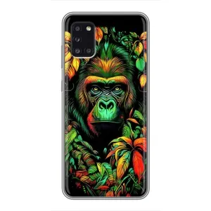 Чохол з Мавпами Samsung Galaxy A31 (A315) - (AlphaPrint) (Мавпа в квітах)