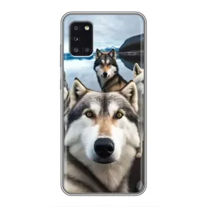 Чохол з Хаскі Samsung Galaxy A31 (A315) - (AlphaPrint) (Селфі Хаскі)