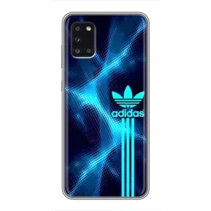 Чохли Адидас для Samsung Galaxy A31 (A315) (AlphaPrint) (Синій Адідас)