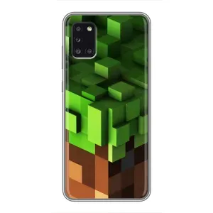 Чехол Майнкрафт на Samsung Galaxy A31 (A315) (AlphaPrint) Minecraft (текстура Майнкрафт)