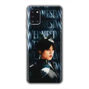 Чехлы Венсдей на Samsung Galaxy A31 (A315) Уэнсдей (AlphaPrint) (Уэнздей кошка)