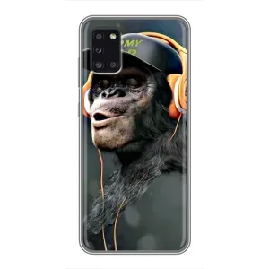 Чохол з Мавпами Samsung Galaxy A31 (A315) - (AlphaPrint) (В навушниках)