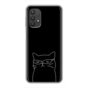 Чохол з малюнком кіт на Samsung Galaxy A32 (5G) (Байдужий кіт)