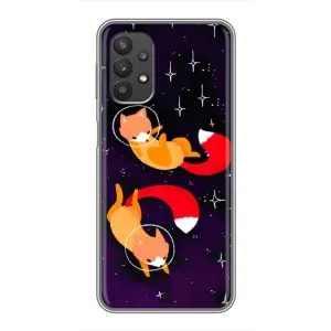 Чохли з картинкою Лисичка для Samsung Galaxy A32 (5G) (VPrint) (Лисички космонавти)
