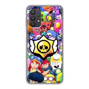 Чехол для Samsung Galaxy A32 (5G) Бравл Старс (VPrint) (Лого Brawl Stars)