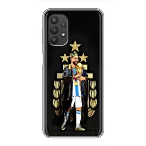 Чехлы для Samsung Galaxy A32 (5G) (Leo чемпион) (AlphaPrint) (Месси Король)