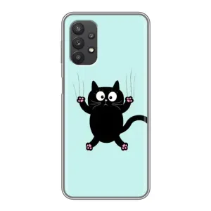 Чохол з принтом для Samsung Galaxy A32 (5G) (AlphaPrint) Модні коти (Падаючий кіт)