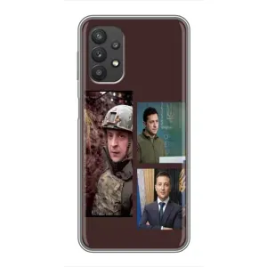 Чохол для Samsung Galaxy A32 (5G) (AlphaPrint - с принтом Зеленського) (Президент)