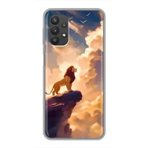 Чохол Король лев на Samsung Galaxy A32 (5G) (Сімба на скелі)