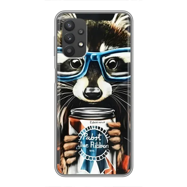 Чехол с принтом «Енот с банкой» для Samsung Galaxy A32