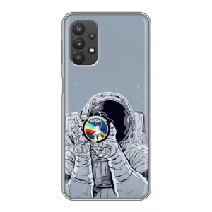 Чехол NASA для Samsung Galaxy A32 (AlphaPrint) (Космонавт фото)
