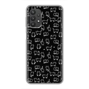 Чохол з принтом для Samsung Galaxy A32 (AlphaPrint) Модні коти (Маленькі котики)